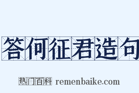 答何征君造句是什么意思的图片